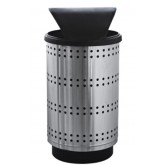 WITT Paramount Collection Contemporary Outdoor Waste Receptacle with Hood Top - 55 Gallon